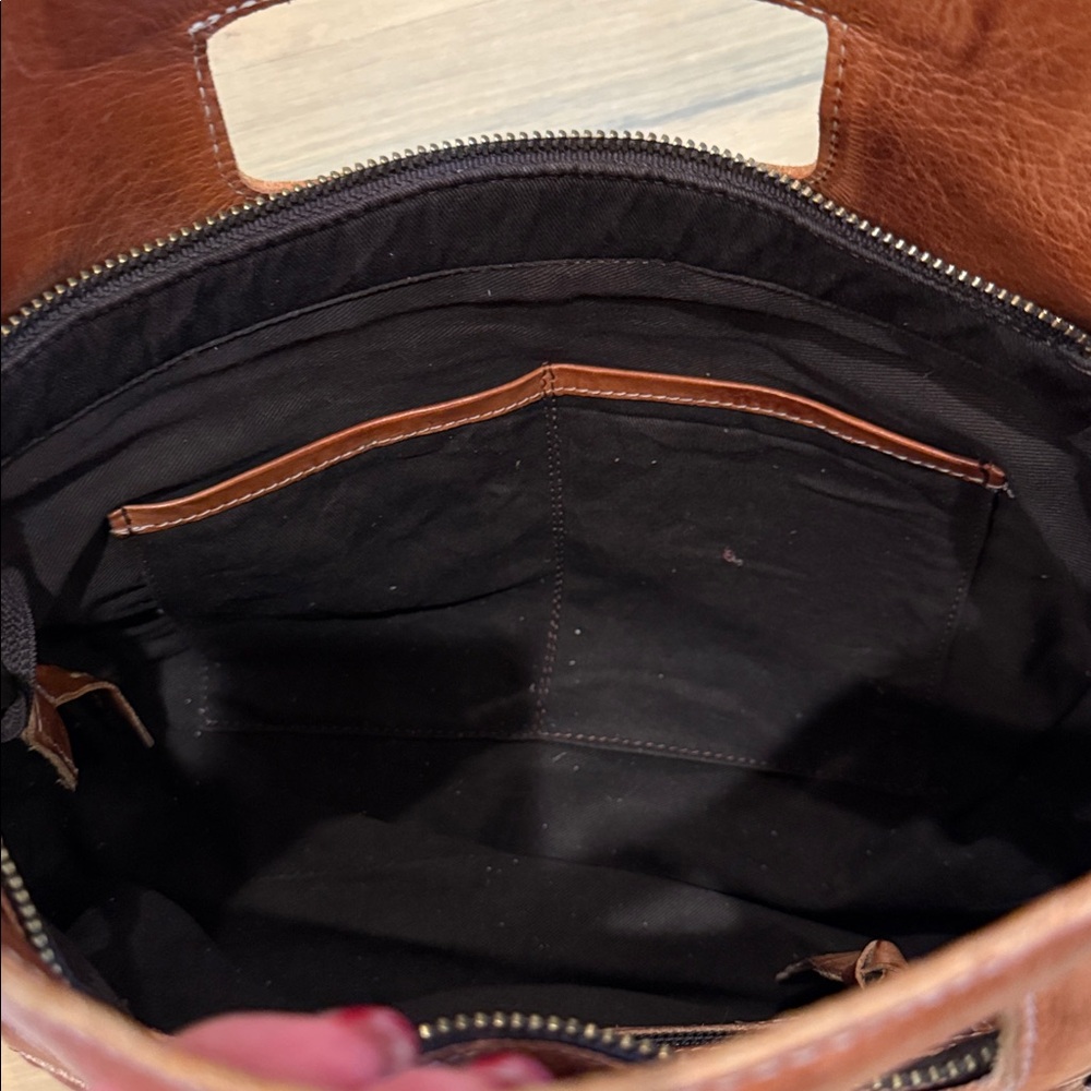 Bed Stu Orchid Studded Woven Leather Satchel Bag - Picture 3 of 14